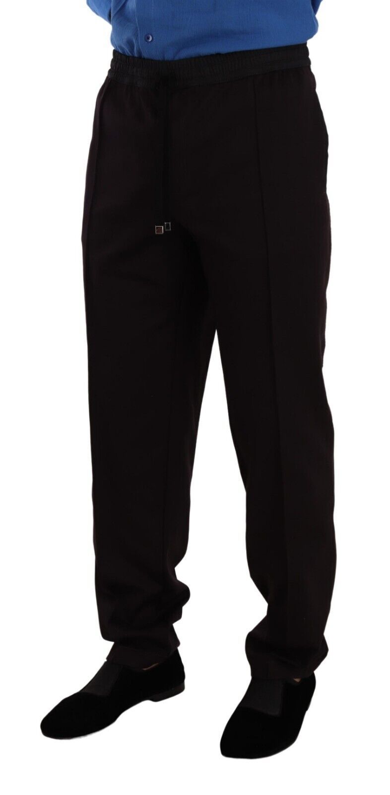 Elegante bordeauxrode katoenen joggingbroek