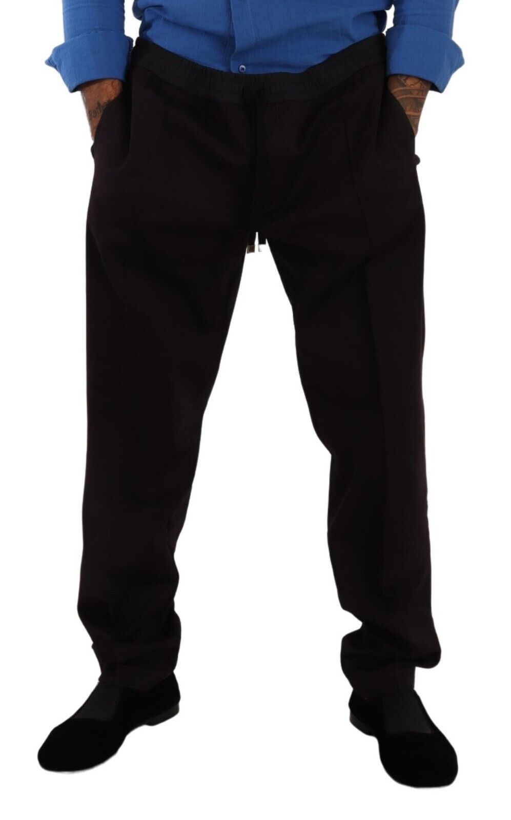 Joggers elegantes de algodón burdeos