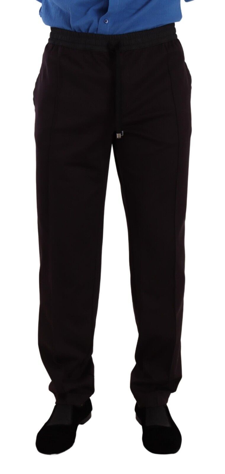 Elegante bordeauxrode katoenen joggingbroek