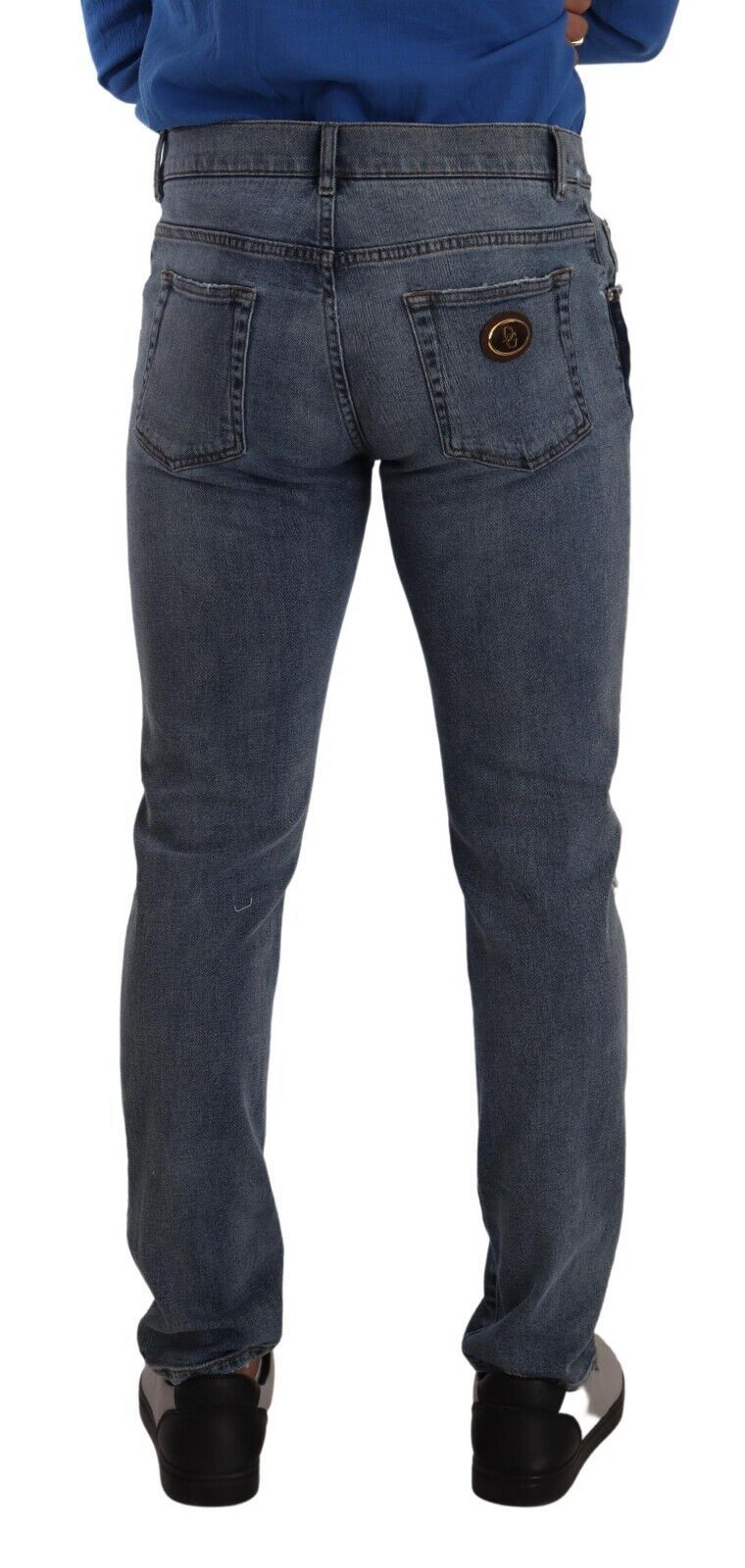 Chique slim-fit gescheurd denim