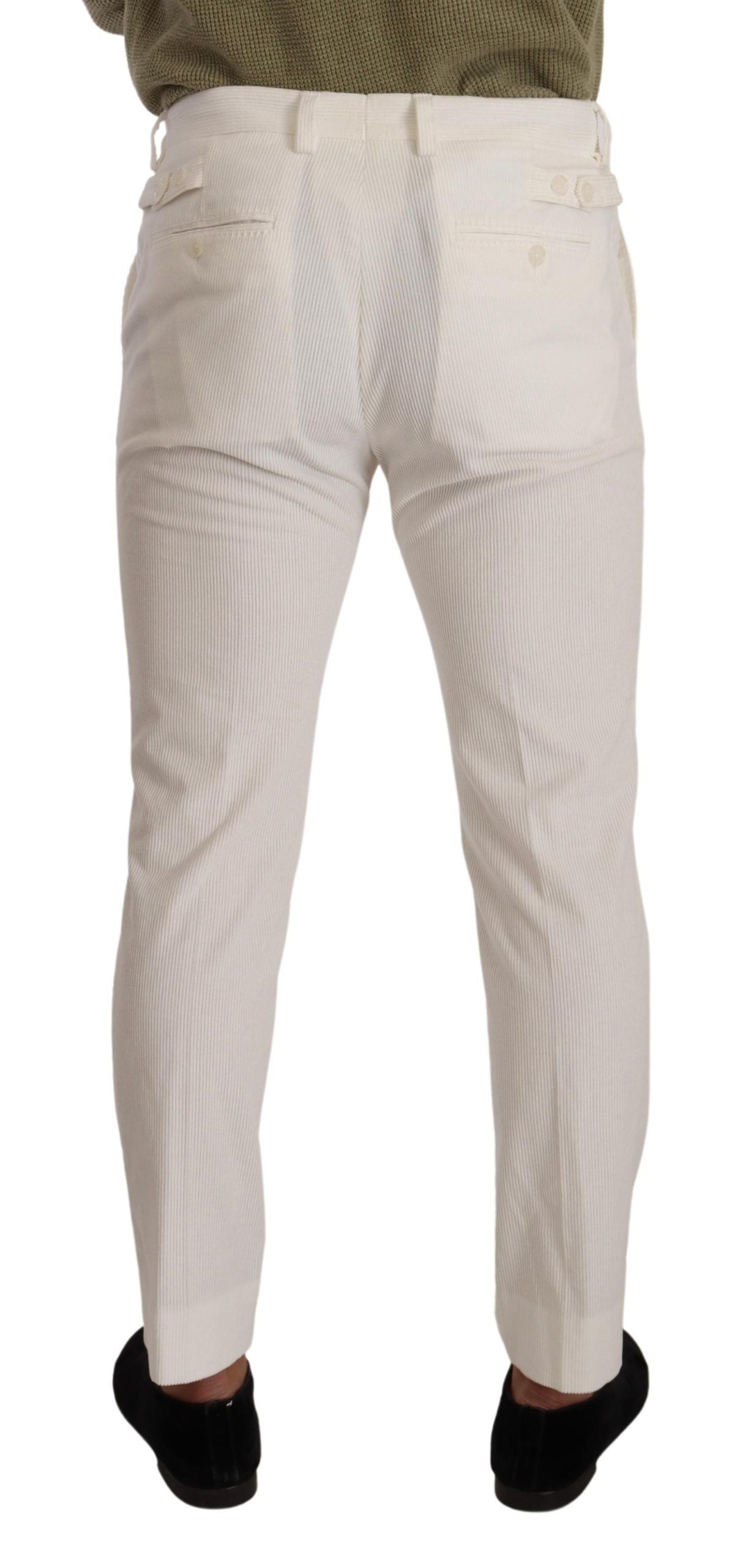 Elegante katoenen slim-fit broek