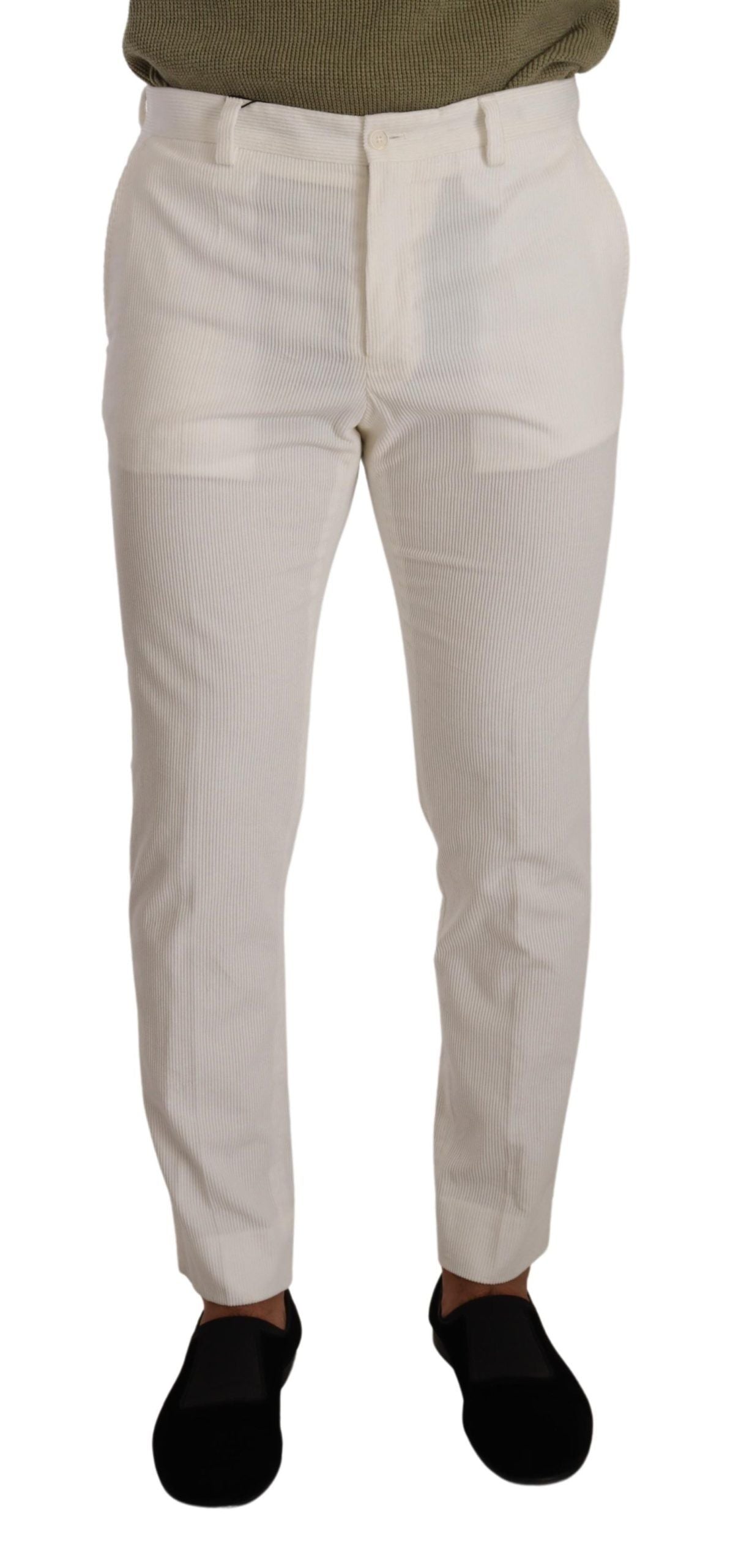 Elegante katoenen slim-fit broek