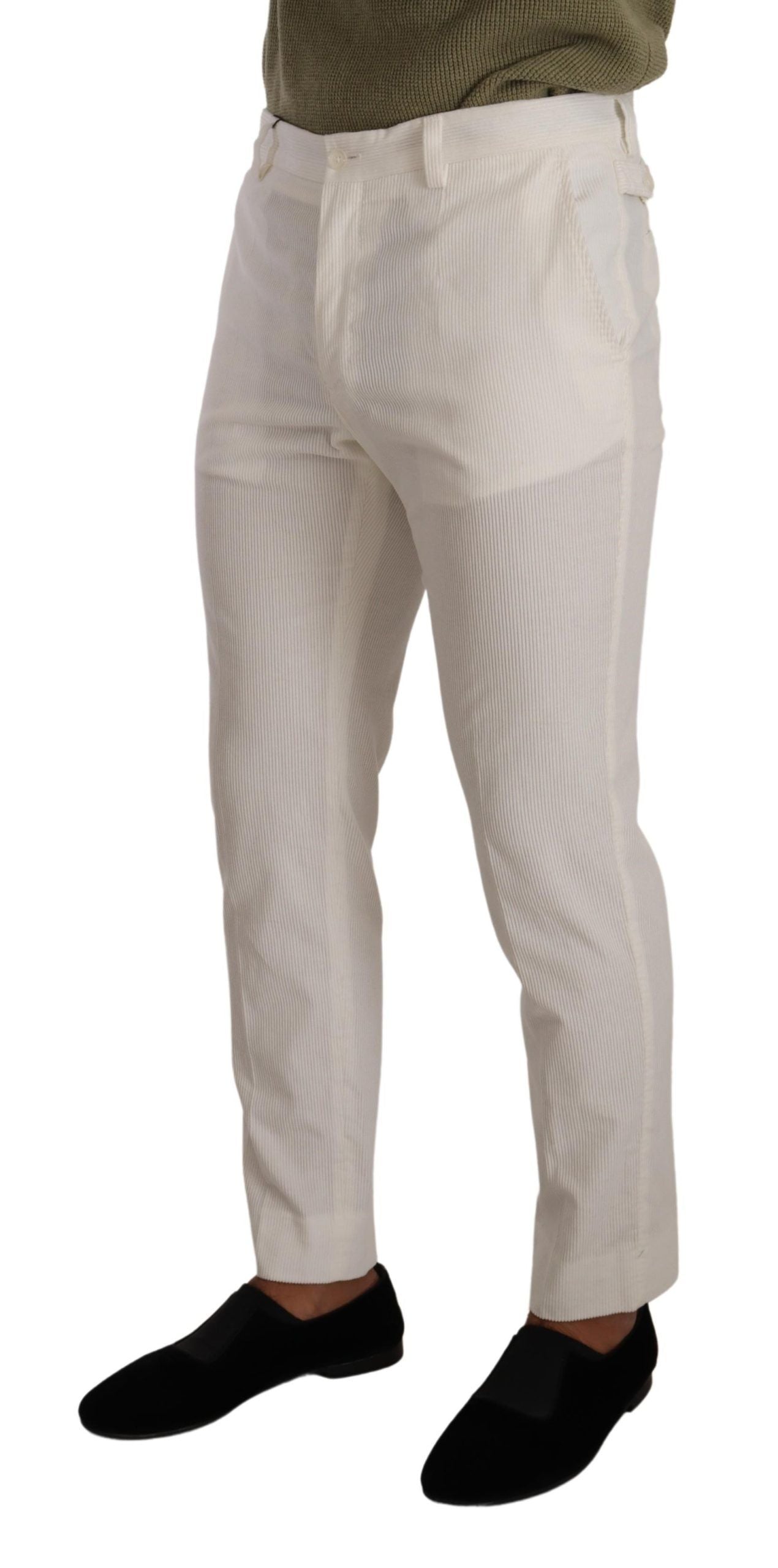 Elegante katoenen slim-fit broek