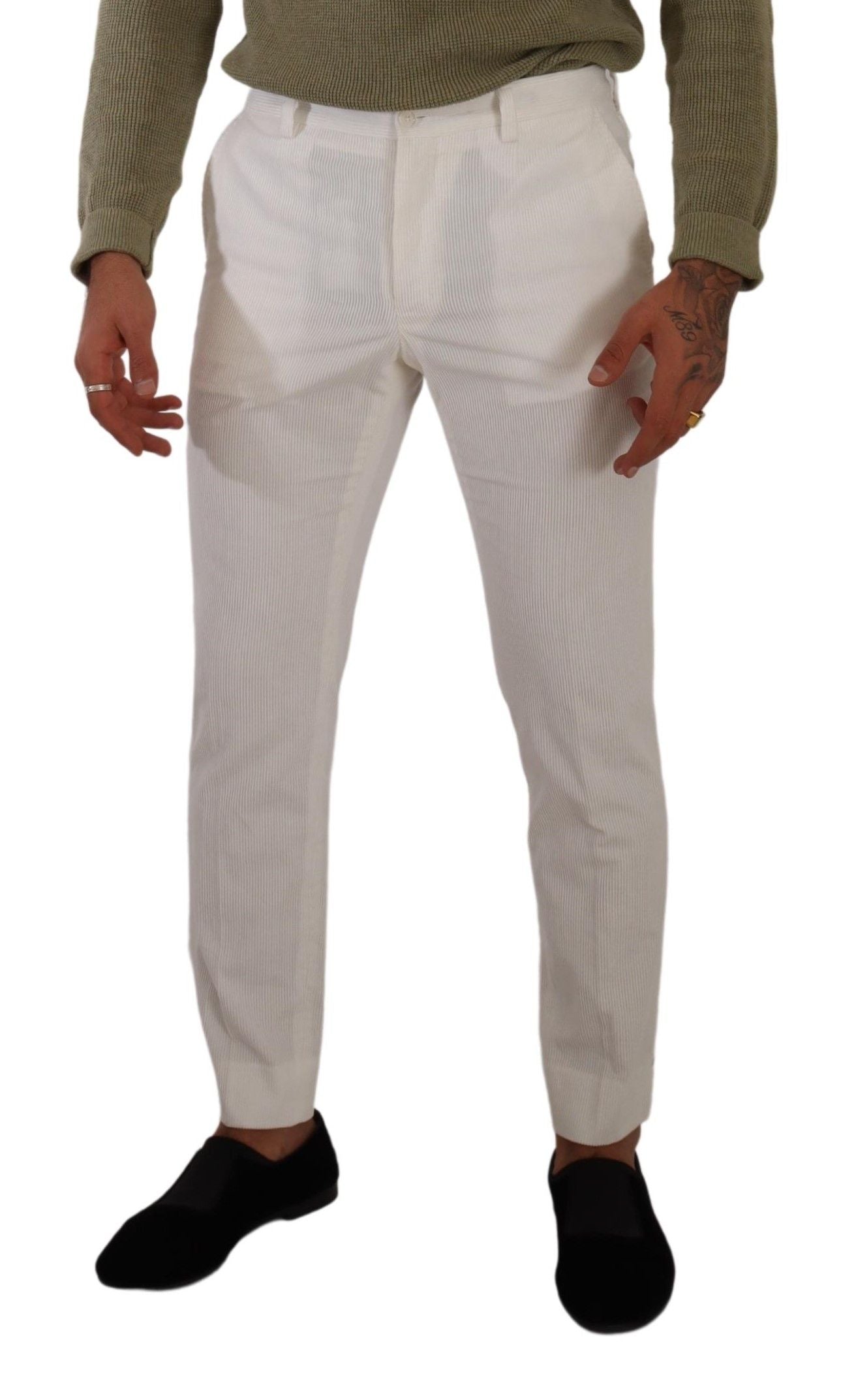 Elegante katoenen slim-fit broek