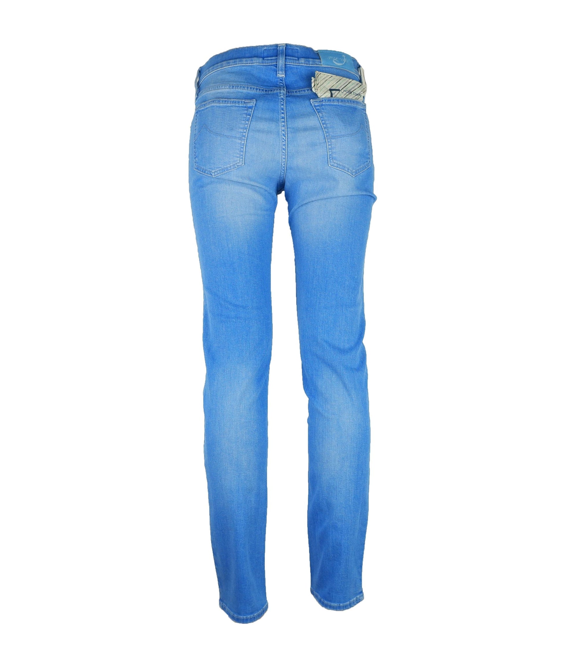 Elegant Light Blue Elasticized Denim