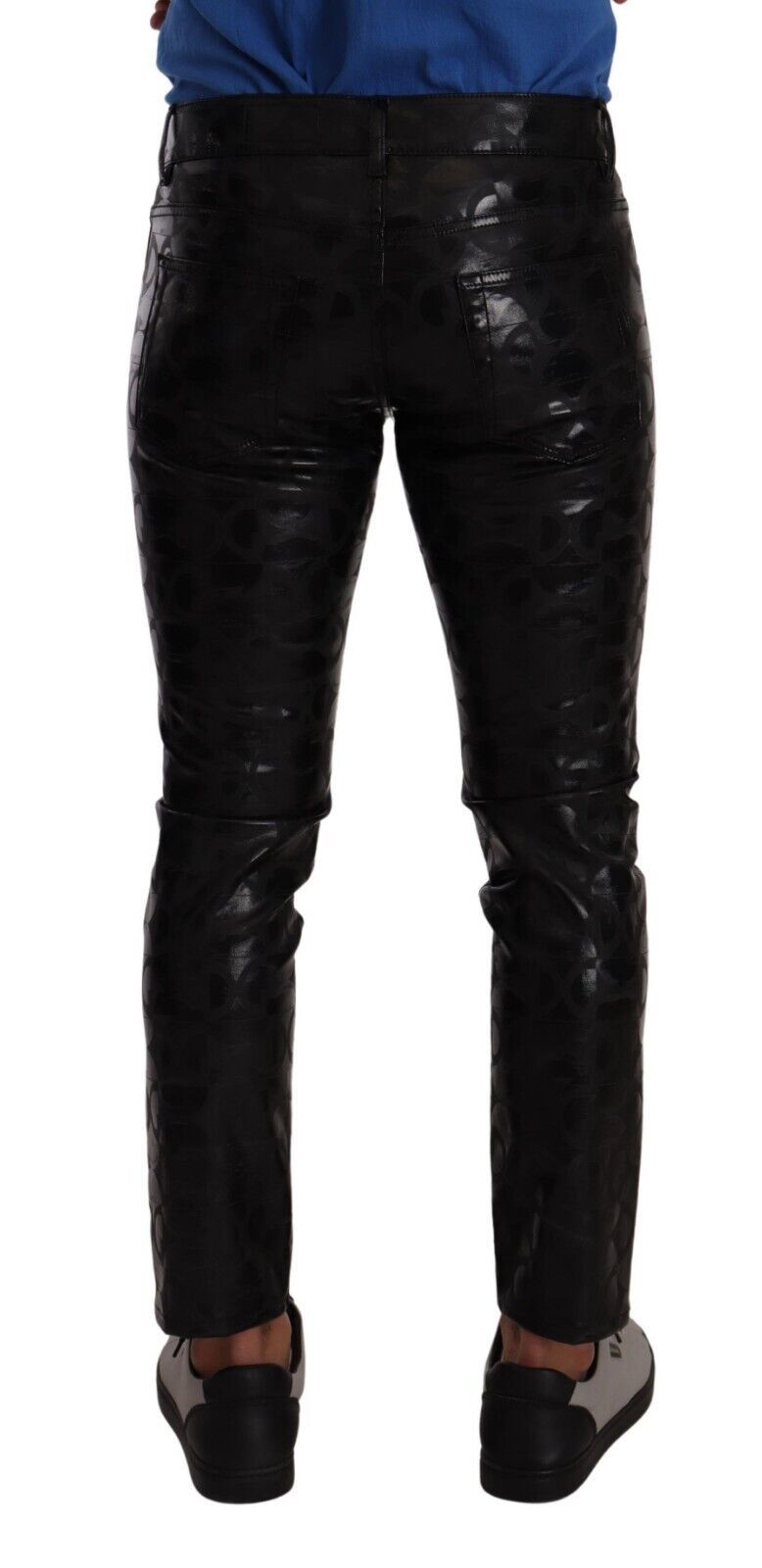 Elegante zwarte skinny broek met logo