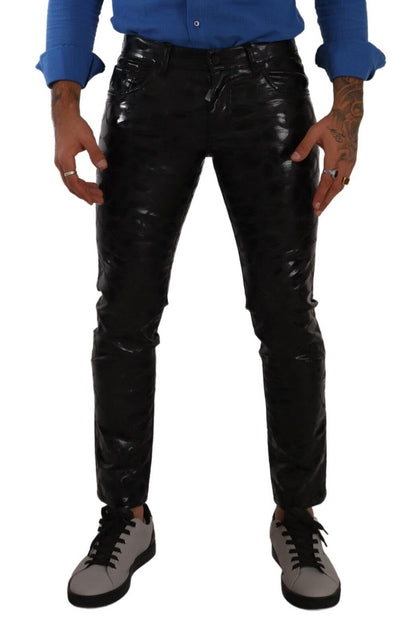 Elegante zwarte skinny broek met logo