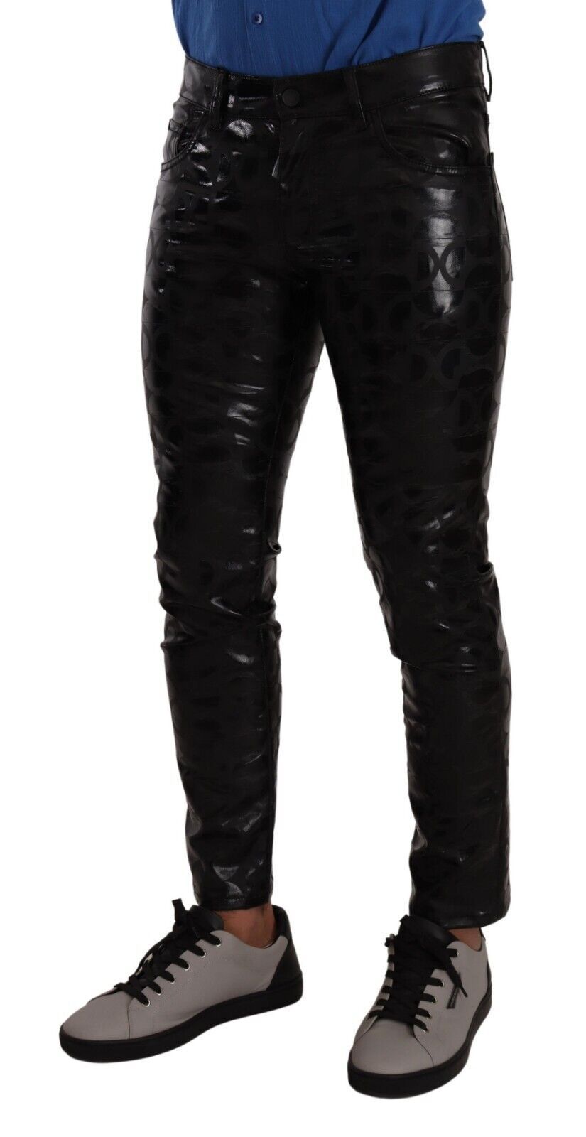 Elegante zwarte skinny broek met logo