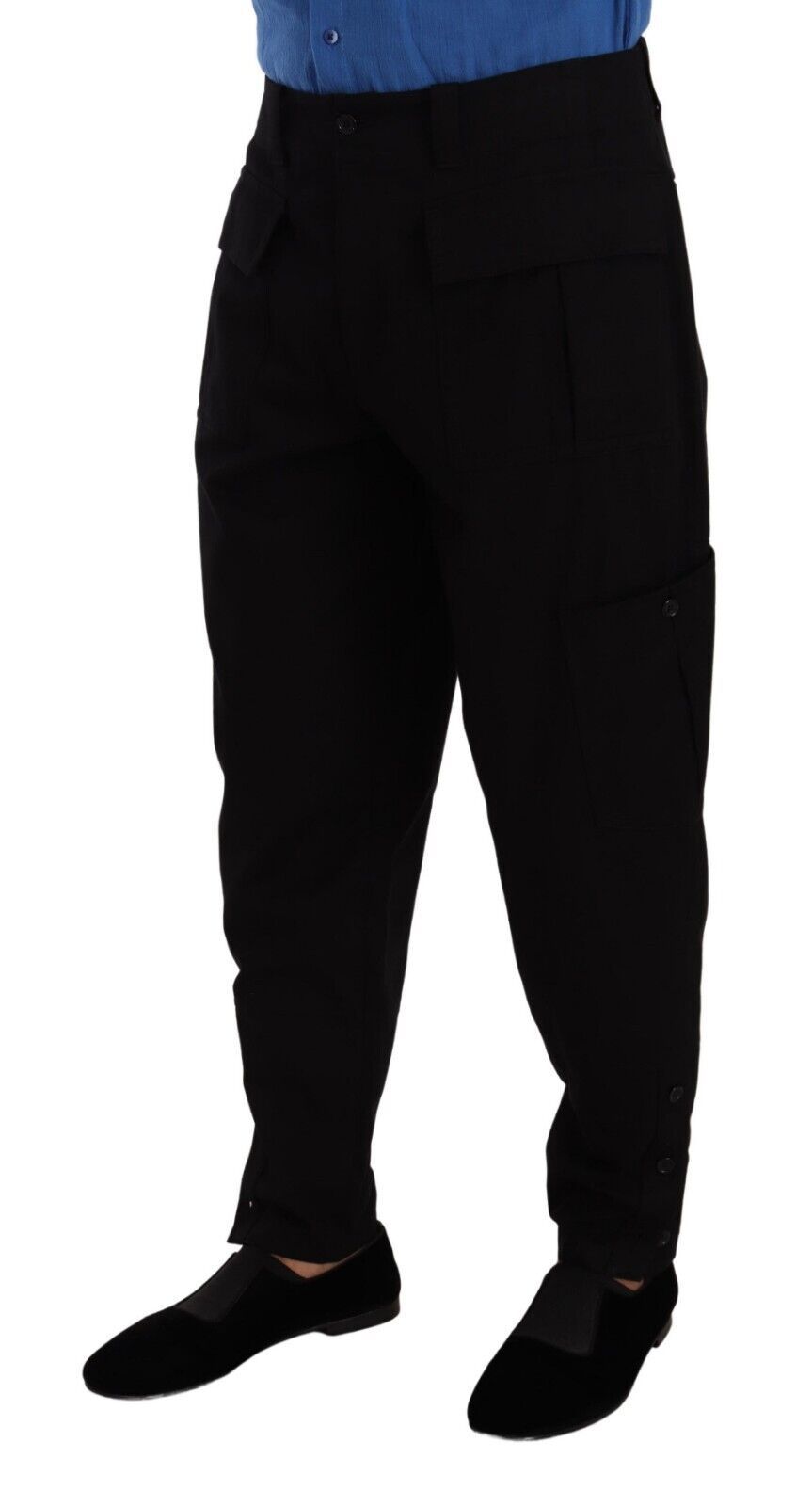 Pantalones cargo negros elegantes con comodidad elástica