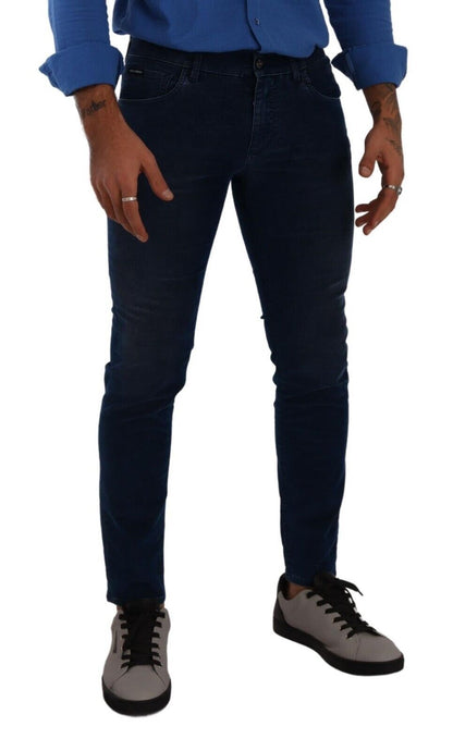 Strakke donkerblauwe slim-fit jeans