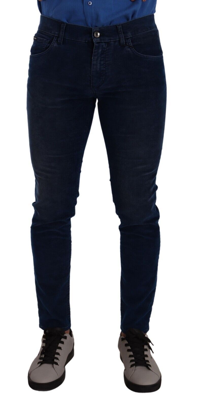 Strakke donkerblauwe slim-fit jeans