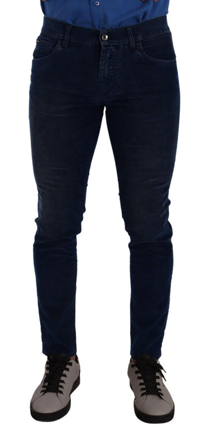 Strakke donkerblauwe slim-fit jeans