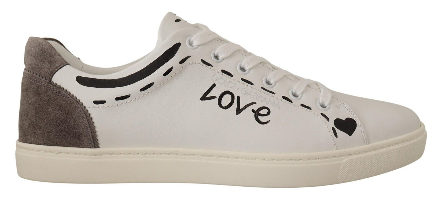 Elegante witte leren casual sneakers