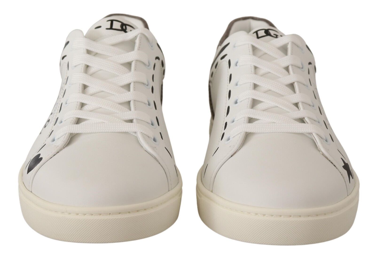 Elegantes zapatillas casuales de cuero blanco