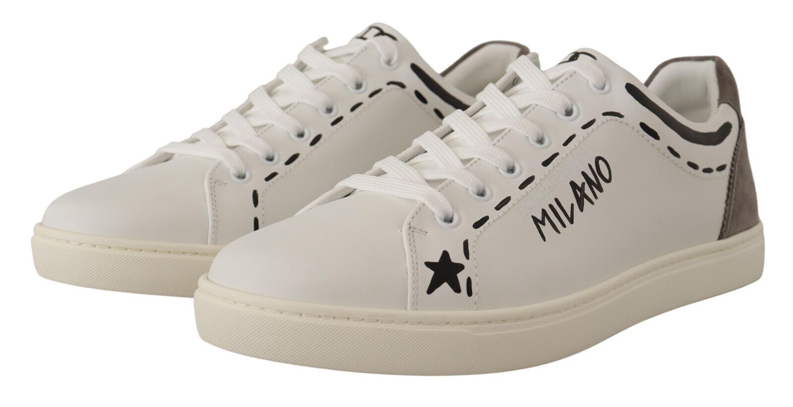 Elegante witte leren casual sneakers