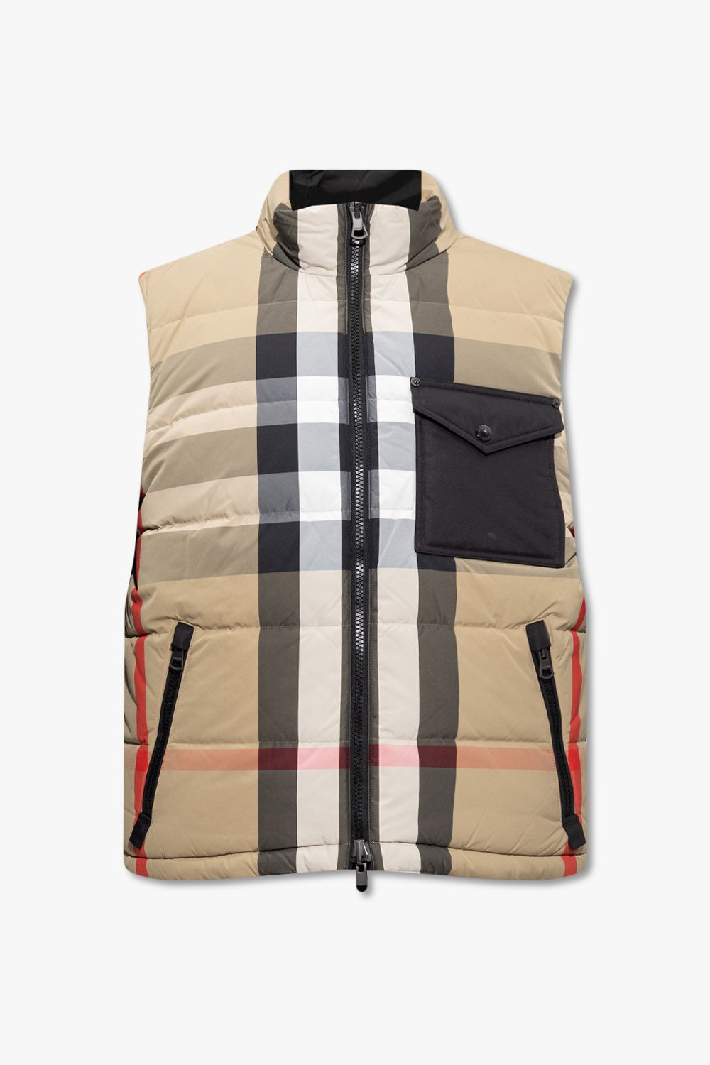 Elegant beige lichtgewicht gewatteerd vest