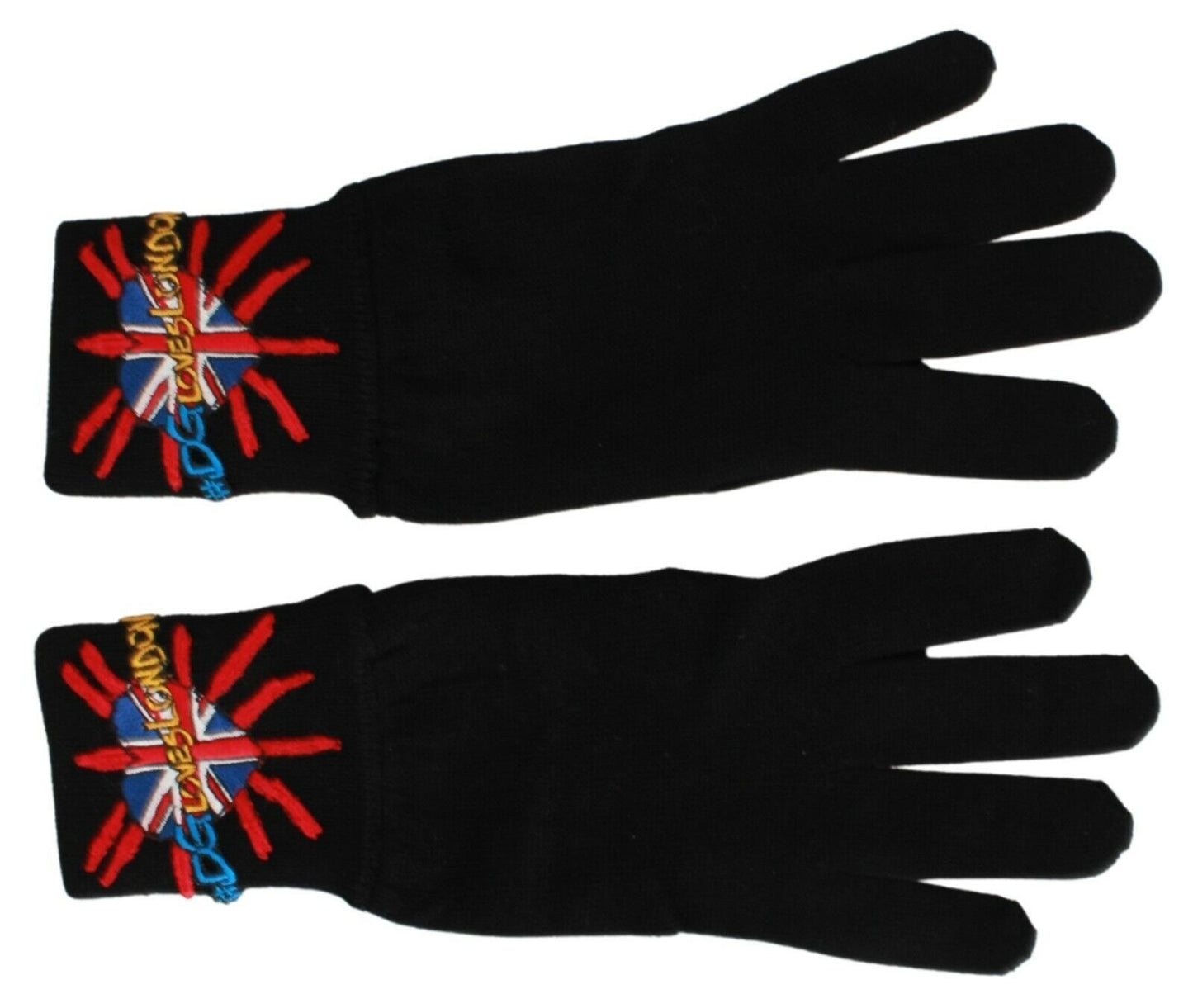 Elegant Black Virgin Wool Gloves