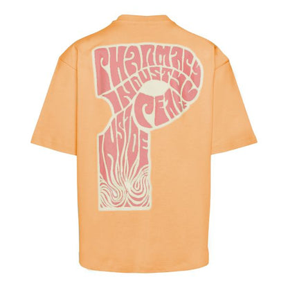 Vibrant Orange Graphic Crewneck Tee