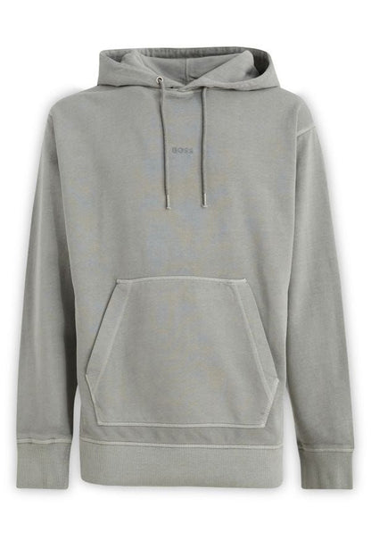 Elegant grijs katoenen sweatshirt met capuchon