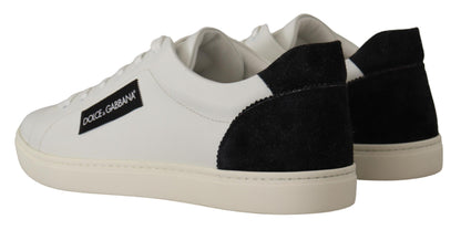 Elegante witte leren lage sneakers