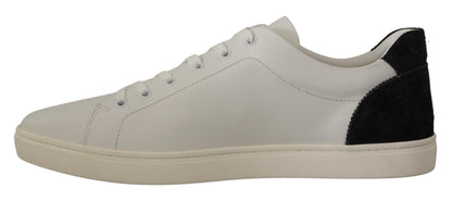 Elegante witte leren lage sneakers