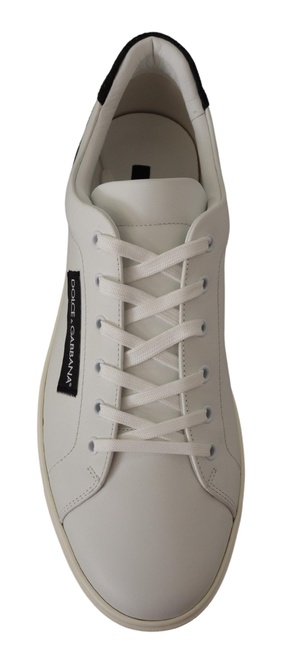 Elegante witte leren lage sneakers