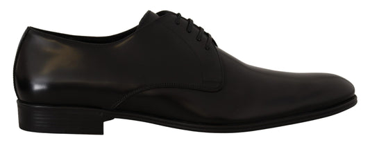 Zapatos Derby de cuero negros elegantes