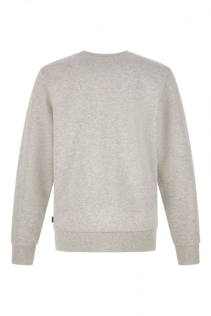 Elegant grijs katoenen sweatshirt met ronde hals