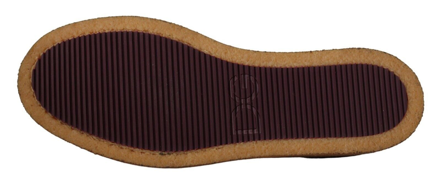 Elegante suède krokodillenloafers in bruin