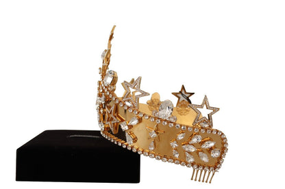 Tiara elegante con diadema de cristal: un toque regio