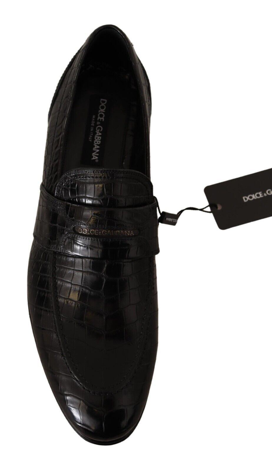 Elegante krokodillenleren mocassinschoenen