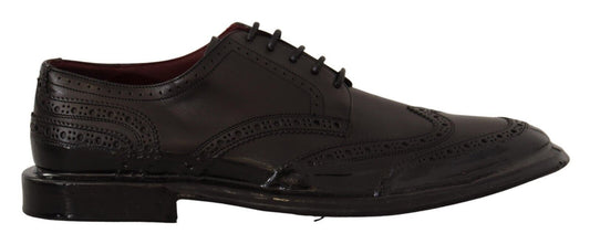 Elegantes puntas de ala Derby Oxford de piel de becerro