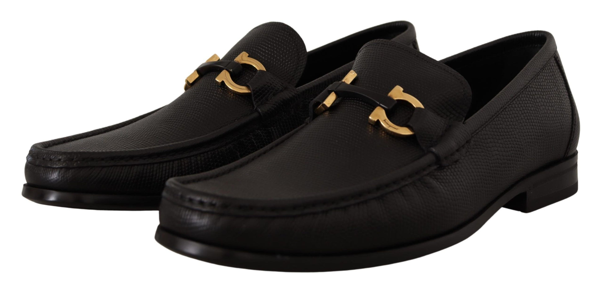 Elegante zwarte kalfsleren loafers