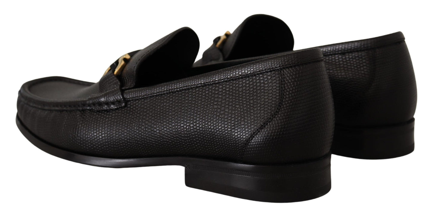 Elegante zwarte kalfsleren loafers