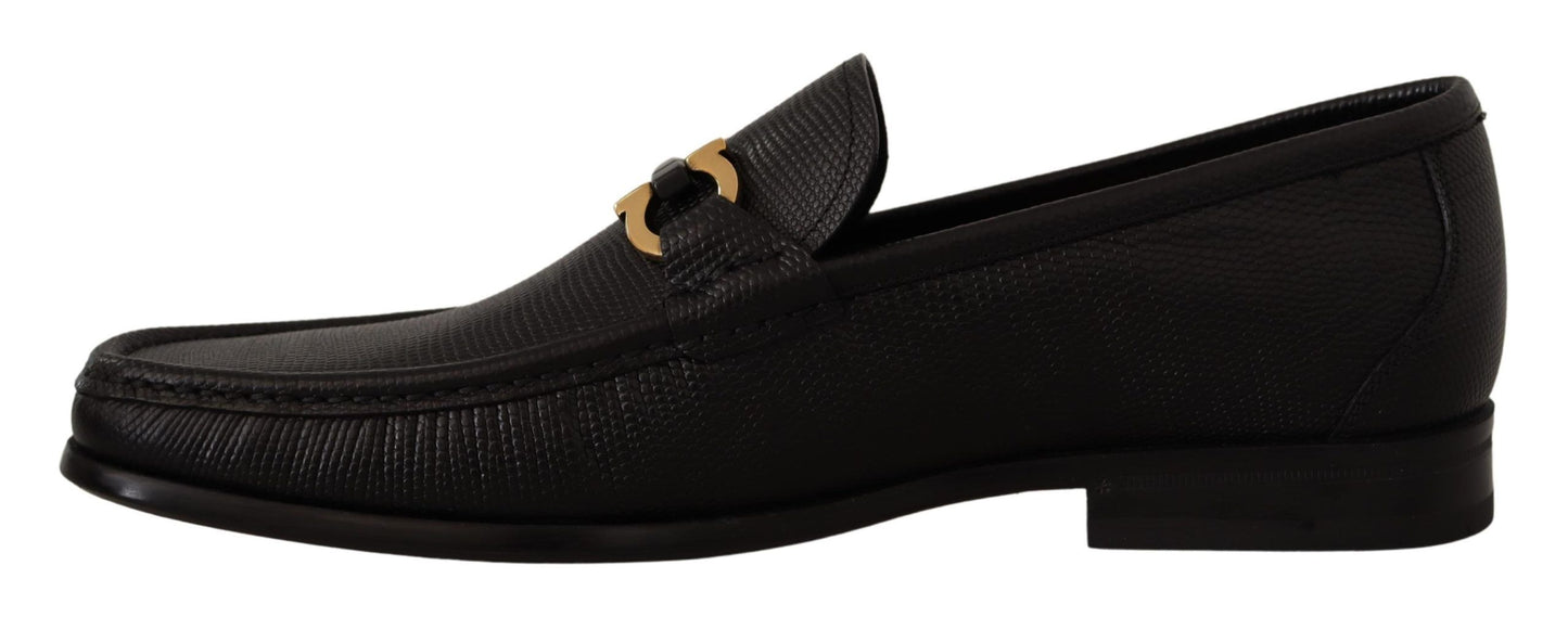 Elegante zwarte kalfsleren loafers