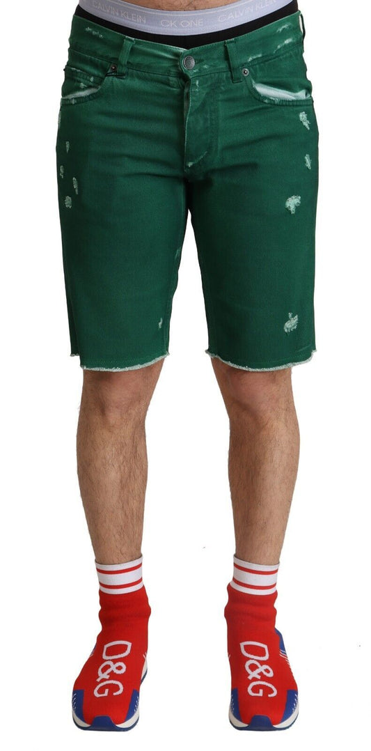 Bermudas vaqueras verdes elegantes