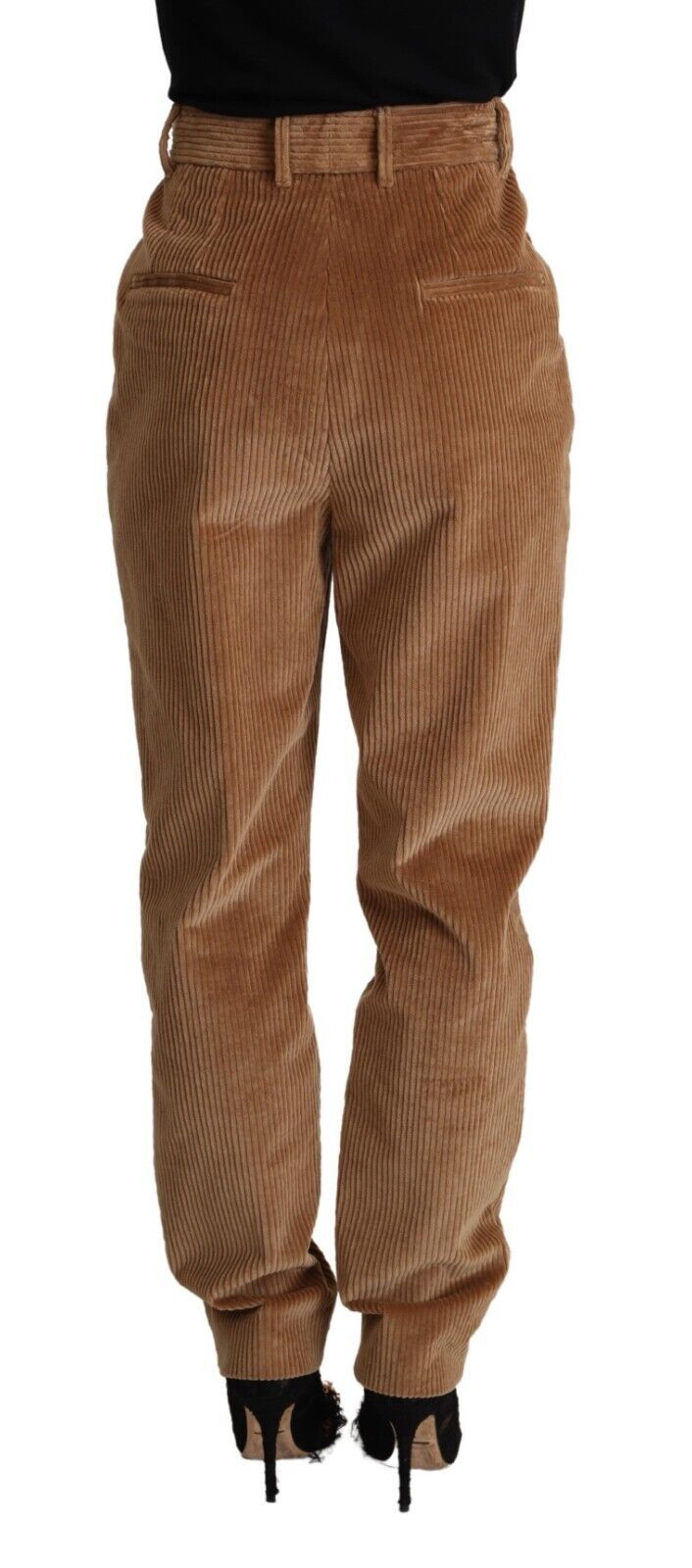 Chique skinny broek van corduroy met hoge taille