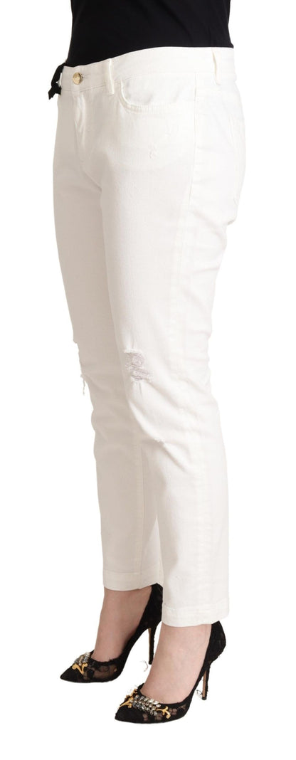 Elegante witte skinny denimjeans