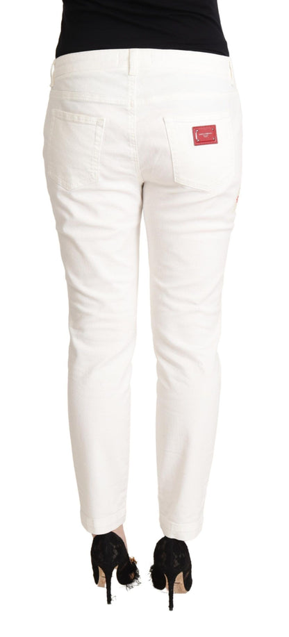 Elegante witte skinny denimjeans