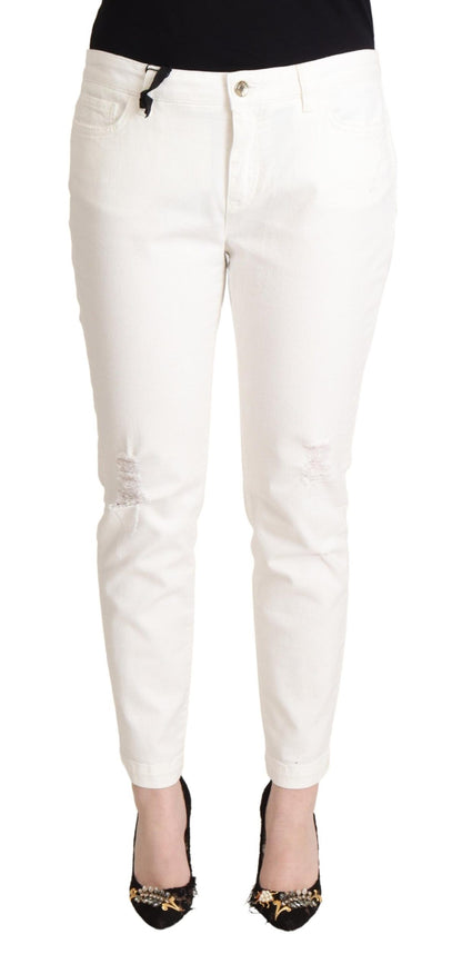 Elegante witte skinny denimjeans