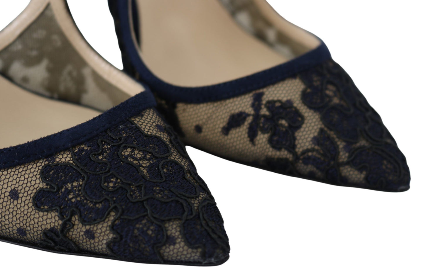 Marineblauwe leren Lancer-pumps Elegance Unleashed