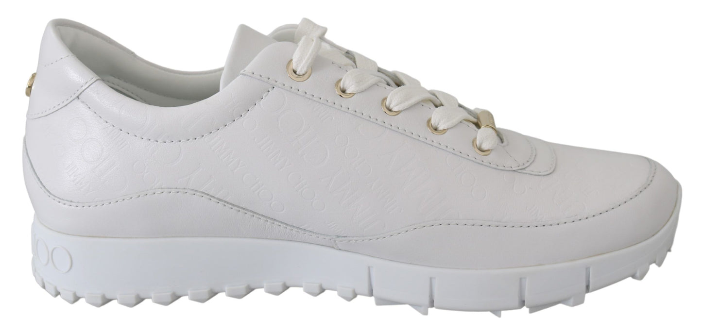 Elegante witte lederen sneakers