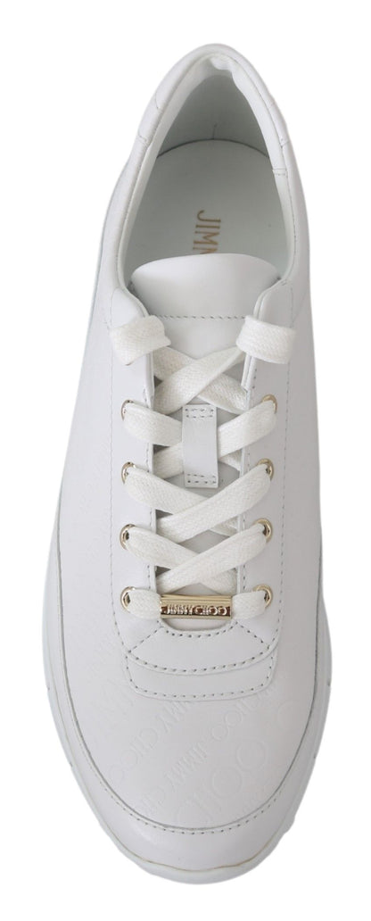 Elegante witte lederen sneakers