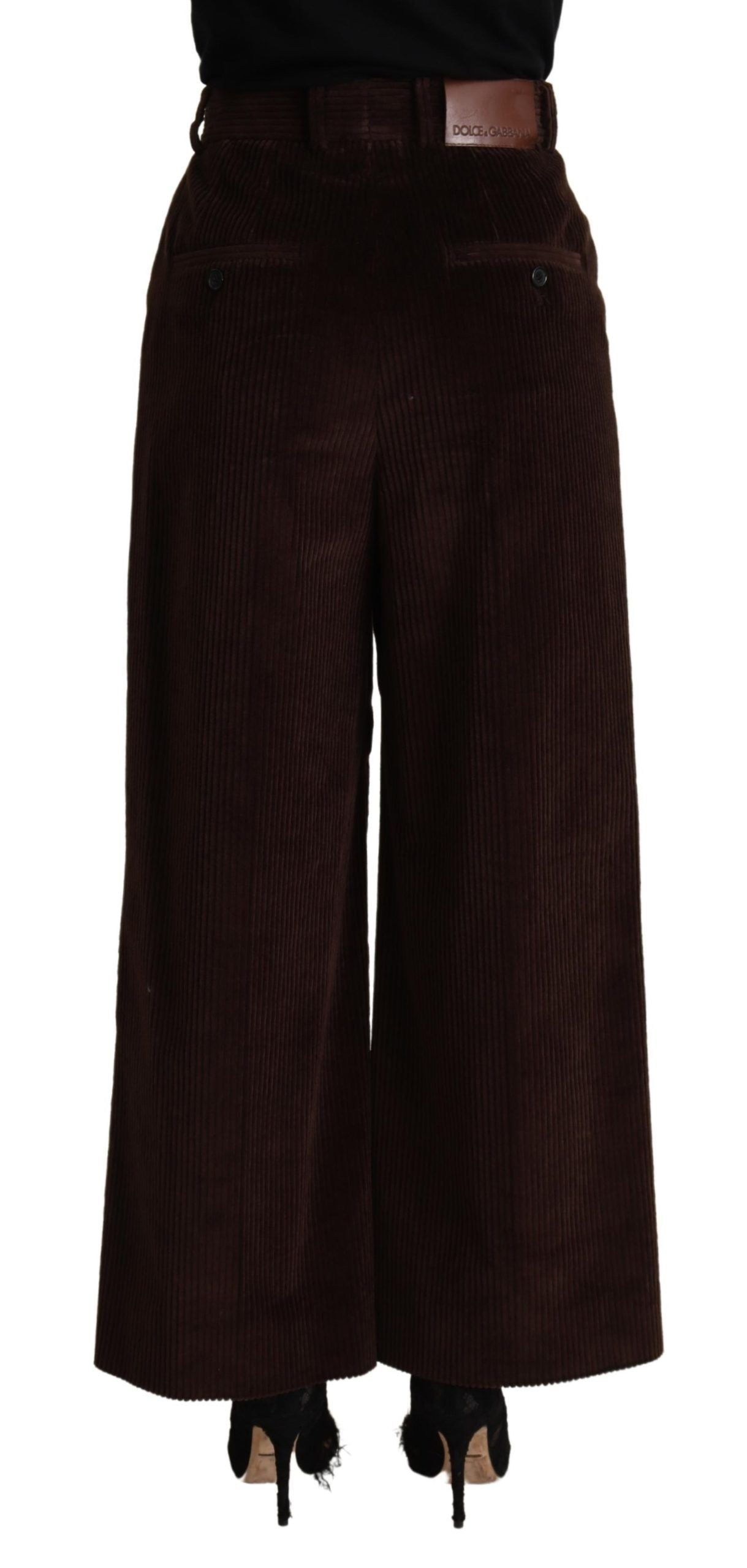 Elegante broek met hoge taille en wijde pijpen