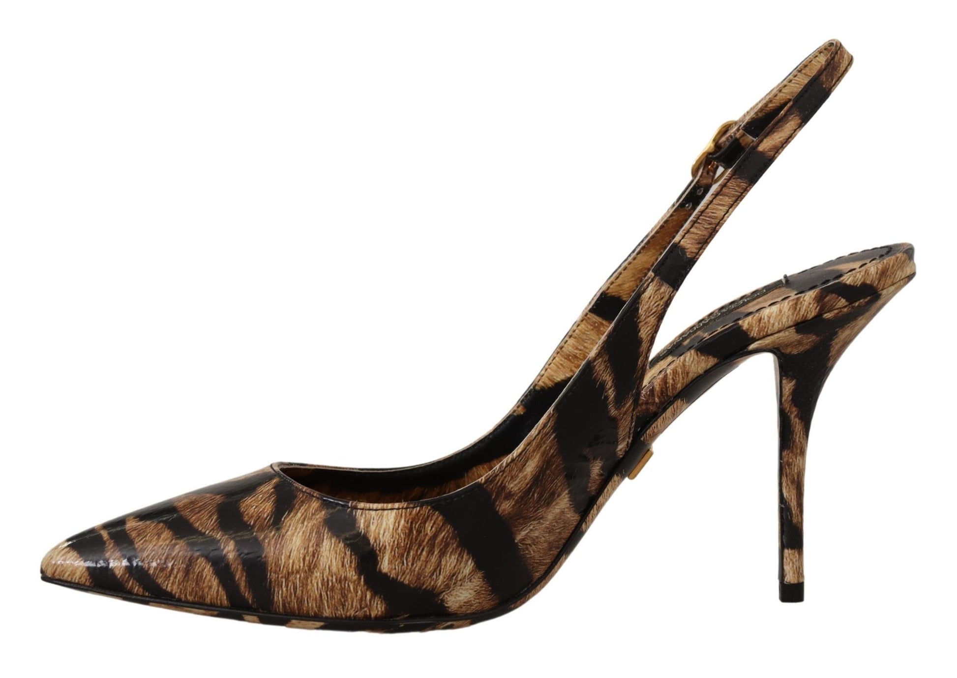 Tijgerpatroon Slingback hakken pumps