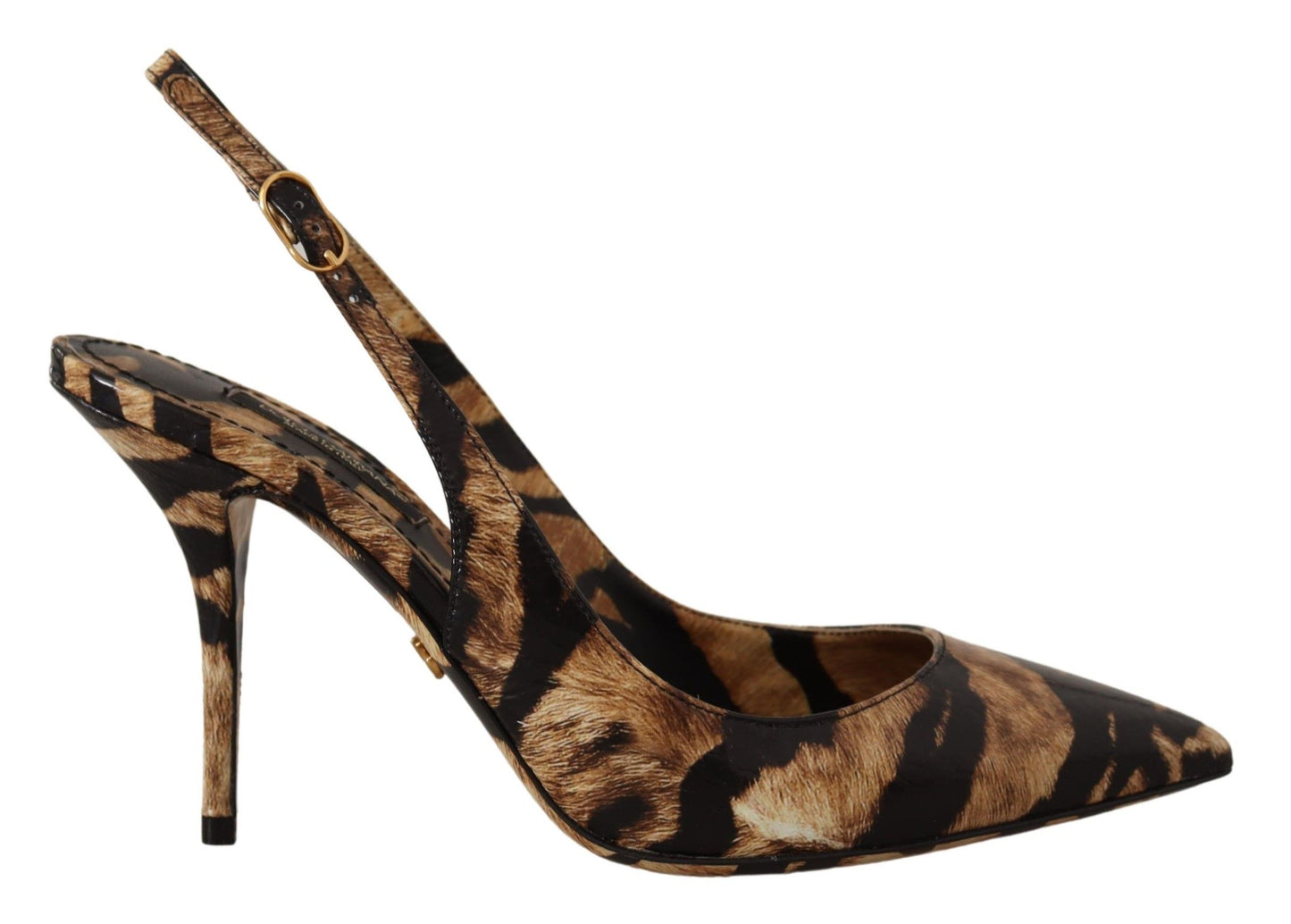 Tijgerpatroon Slingback hakken pumps