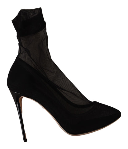 Elegant Stretch Sock Boot Pumps