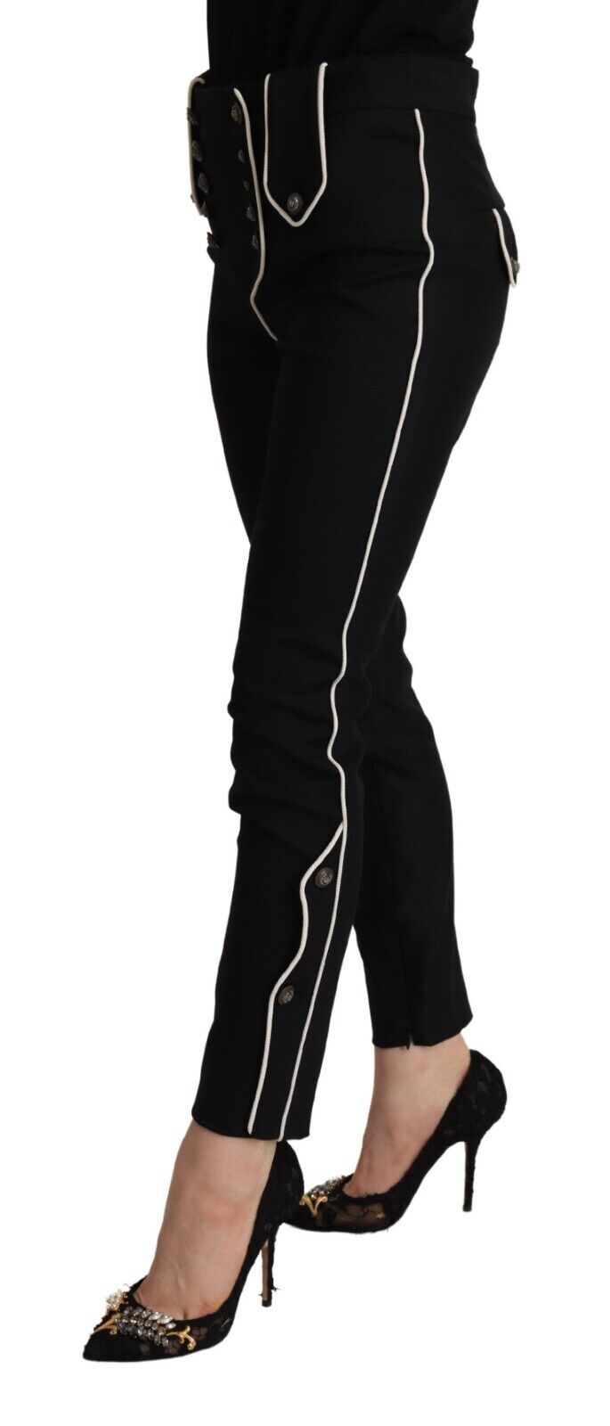 Elegante slim-fit broek met hoge taille