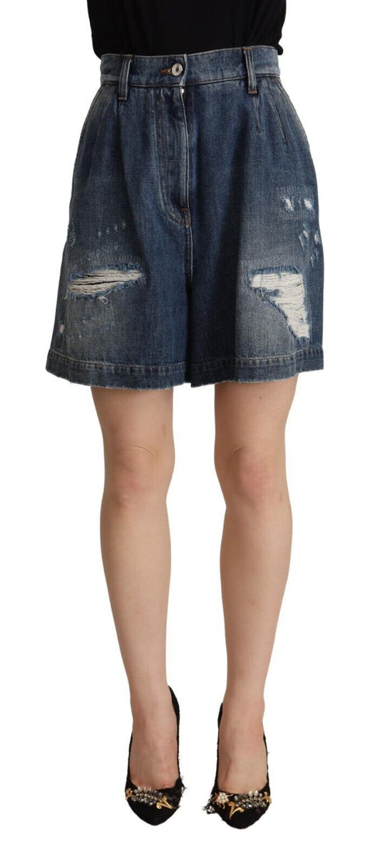 Chique noodlijdende bermudashort met hoge taille