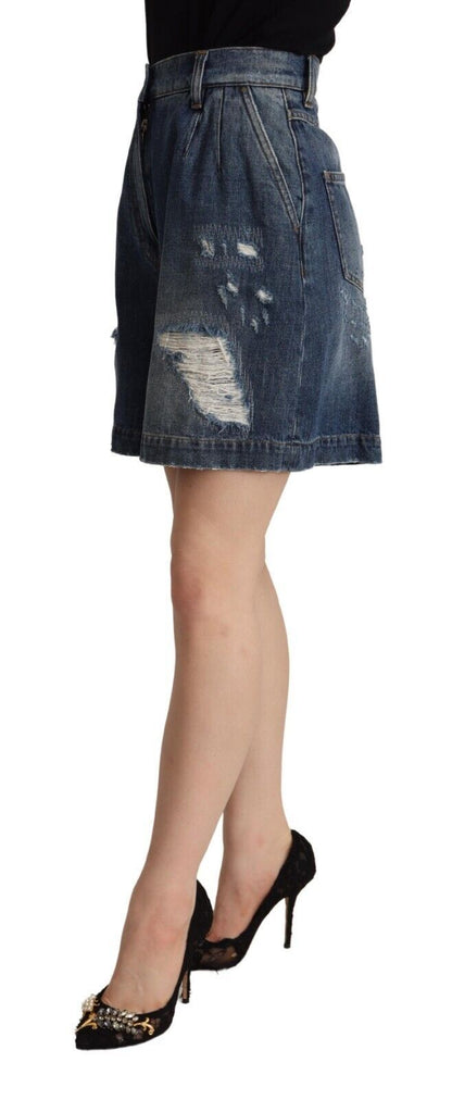 Chique noodlijdende bermudashort met hoge taille